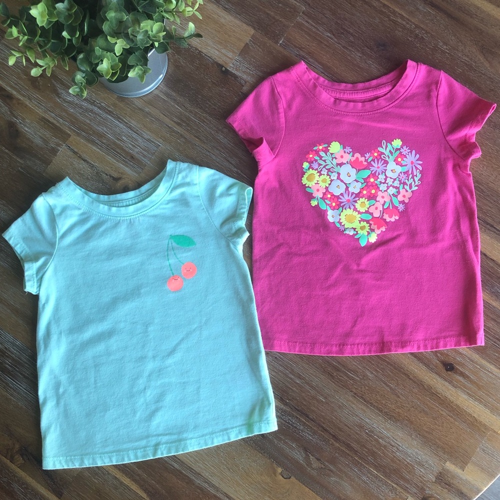 EUC! Cat & Jack Girls Tshirts (2). Size 2T.